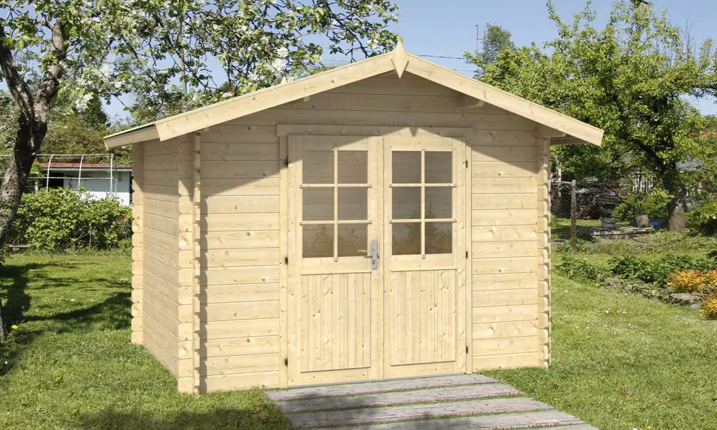Gartenhaus NORMANDIE 1 34mm - 6,84m² Innenraum 300x240 cm