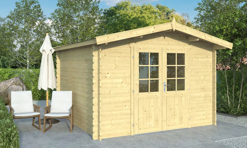 Gartenhaus Cavaillon 34mm – 8,60m² Innenraum 300x300cm
