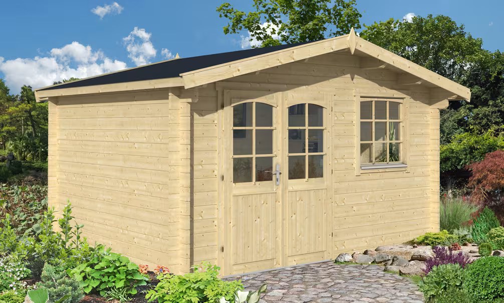 Gartenhaus CALIFORNIE 44mm - 11,1m² Innenraum 390x300 cm 44mm |…