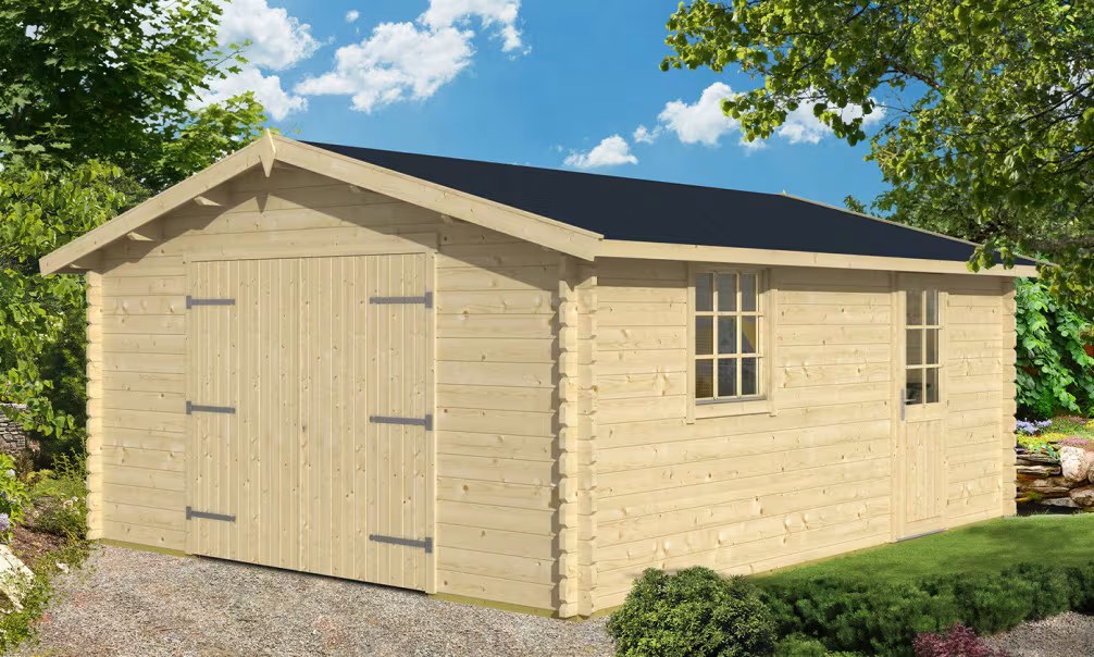 Garage GRENOBLE 70mm Brettschichtholz - 23,8m² Innenraum