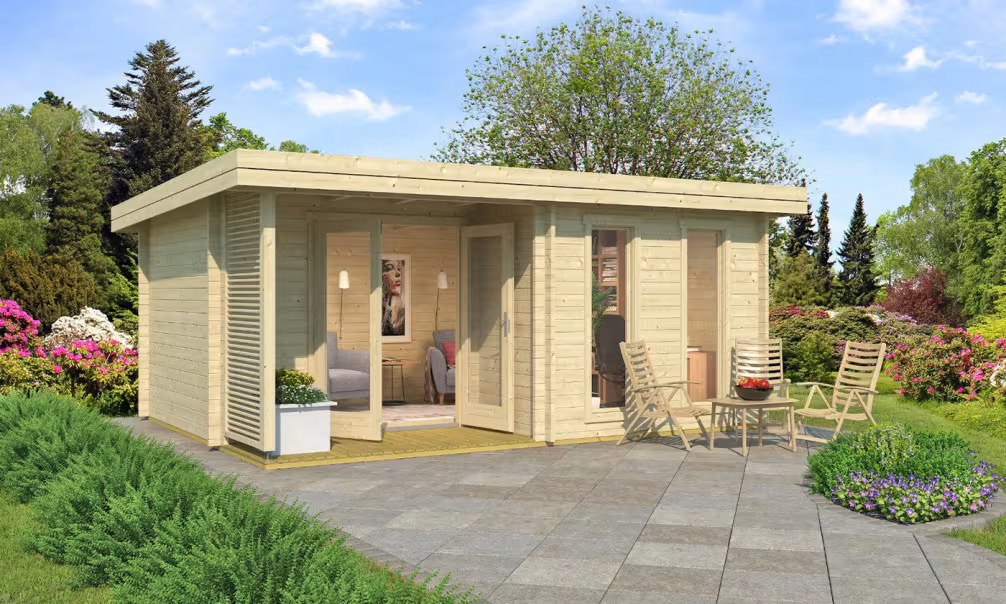 Gartenhaus ORKNEY 1 70mm – 15,9m² Innenraum