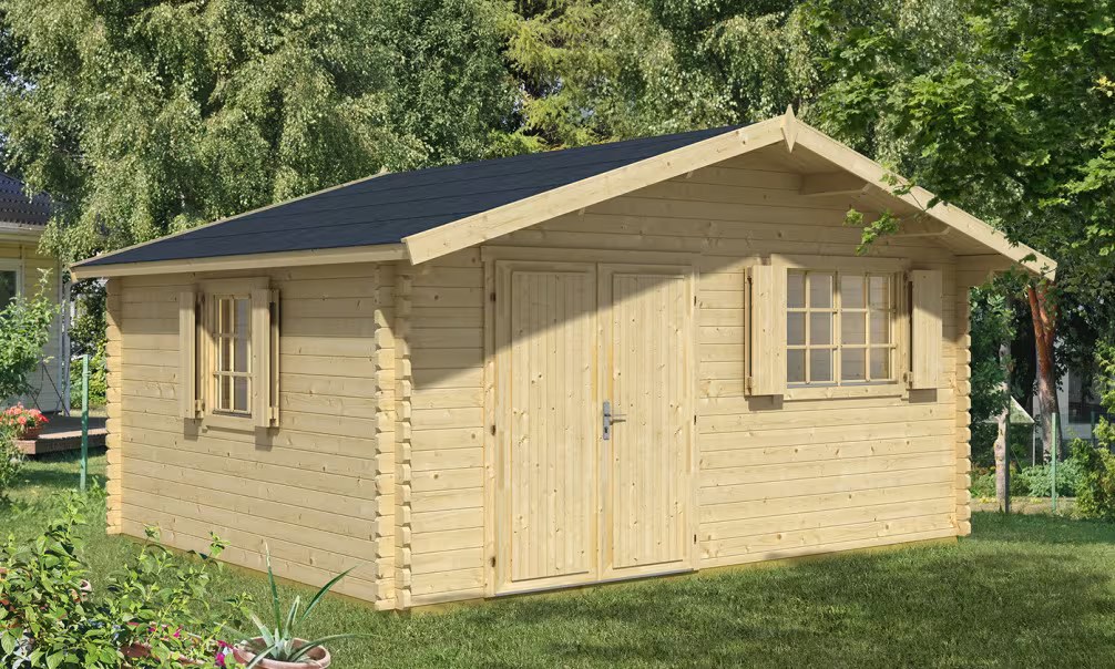 Gartenhaus BREST 70mm – 17,71m² Innenraum