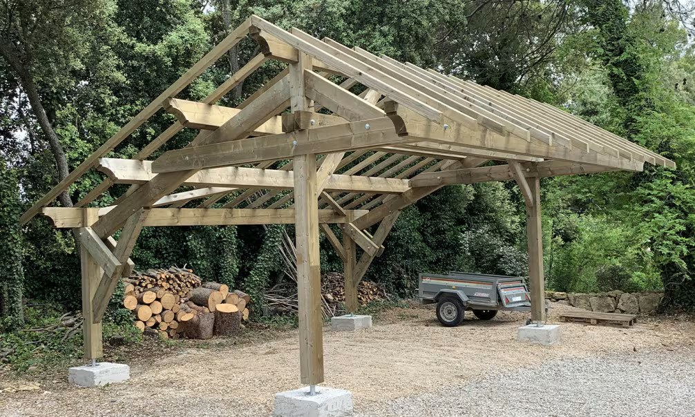 Doppelcarport Alpes 28 Satteldach – 32,48m² nicht überdacht