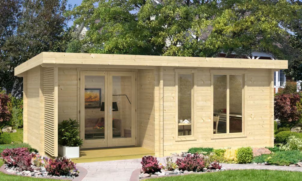 Gartenhaus ORKNEY 5 70mm Brettschichtholz – 19m² Innenraum