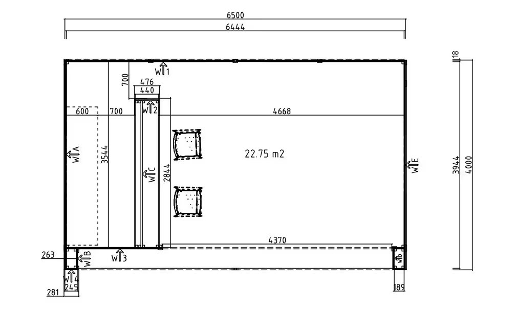 Poolhaus Pornichet mit Bar – 26 m² – Weiße Arkade 650×400 cm 28mm – Bild 2