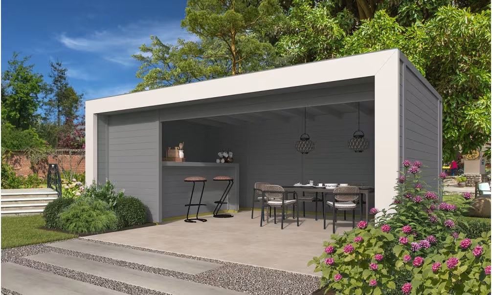 Poolhaus Pornichet mit Bar – 26 m² – Weiße Arkade 650×400 cm 28mm – Bild 4