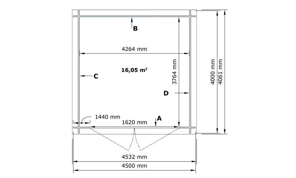 Gartenhaus kesseldruckimprägniert JONZAC 18 Ep 28mm 432×382 cm – Bild 2