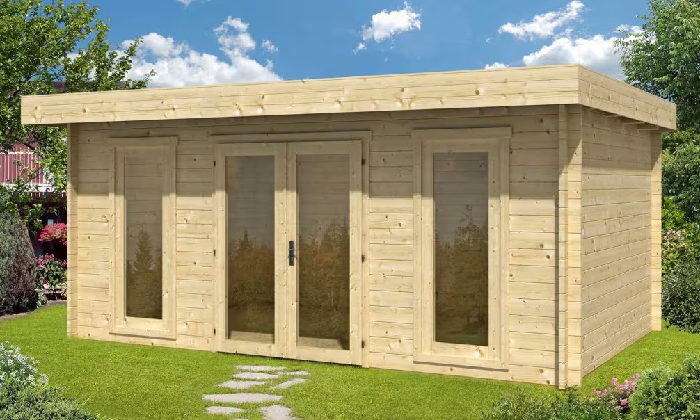 Gartenhaus GRAND CANNES - Bohlen 70mm - 19,1m² Innenraum