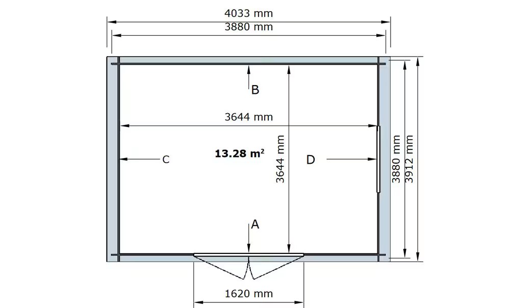 Gartenhaus kesseldruckimprägniert Marmande 15 Ep 28mm 370×370 cm – Bild 2
