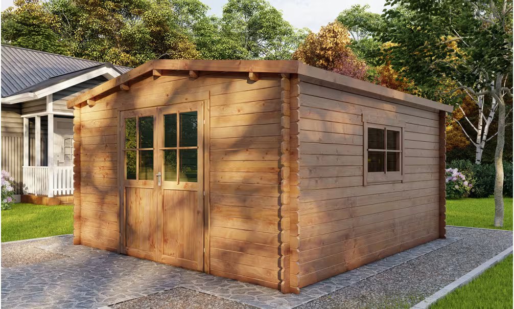 Gartenhaus kesseldruckimprägniert Marmande 15 Ep 28mm 370×370 cm