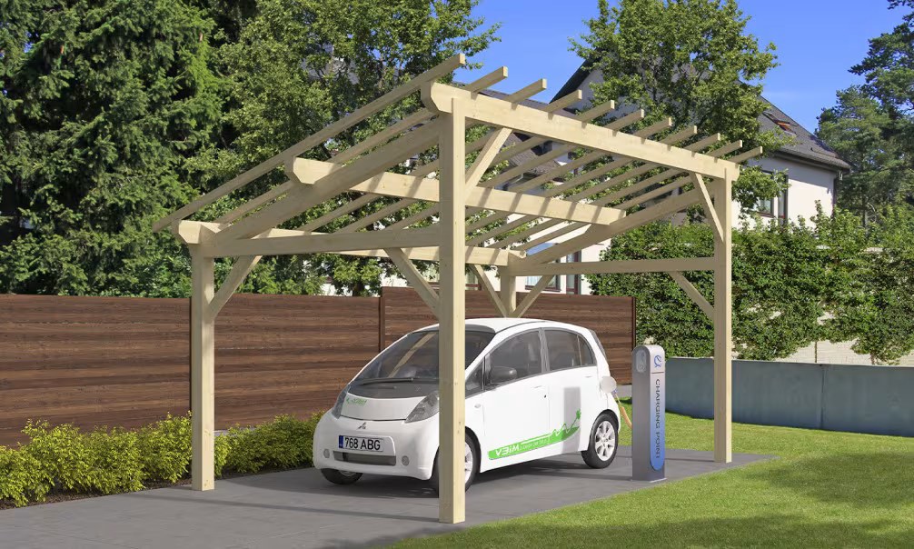 Carport 1 Fahrzeug Le Havre 15 – 19.25 m² nicht überdacht