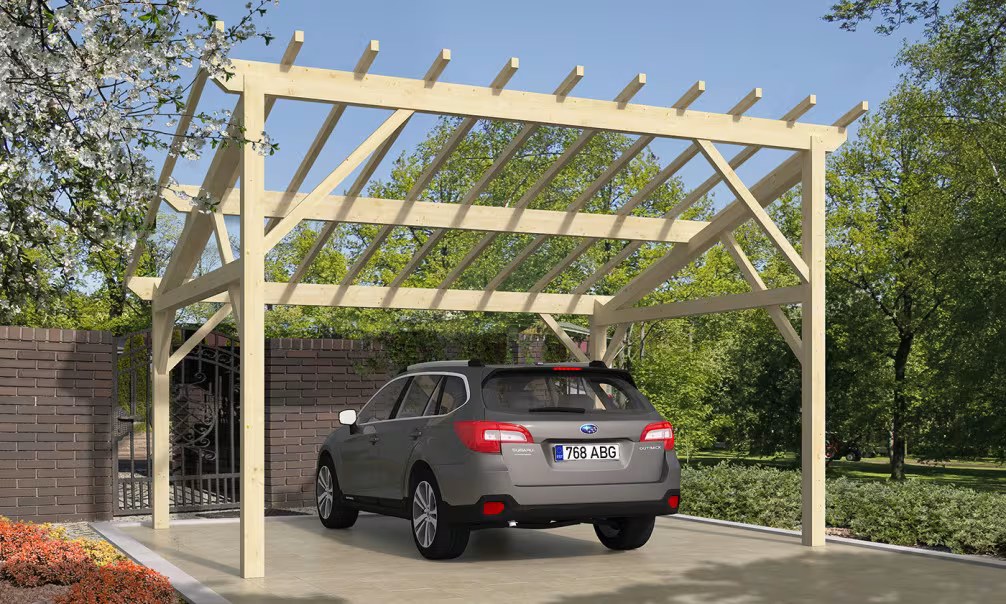 Doppelcarport Le Havre 20 – 24.75 m² nicht überdacht
