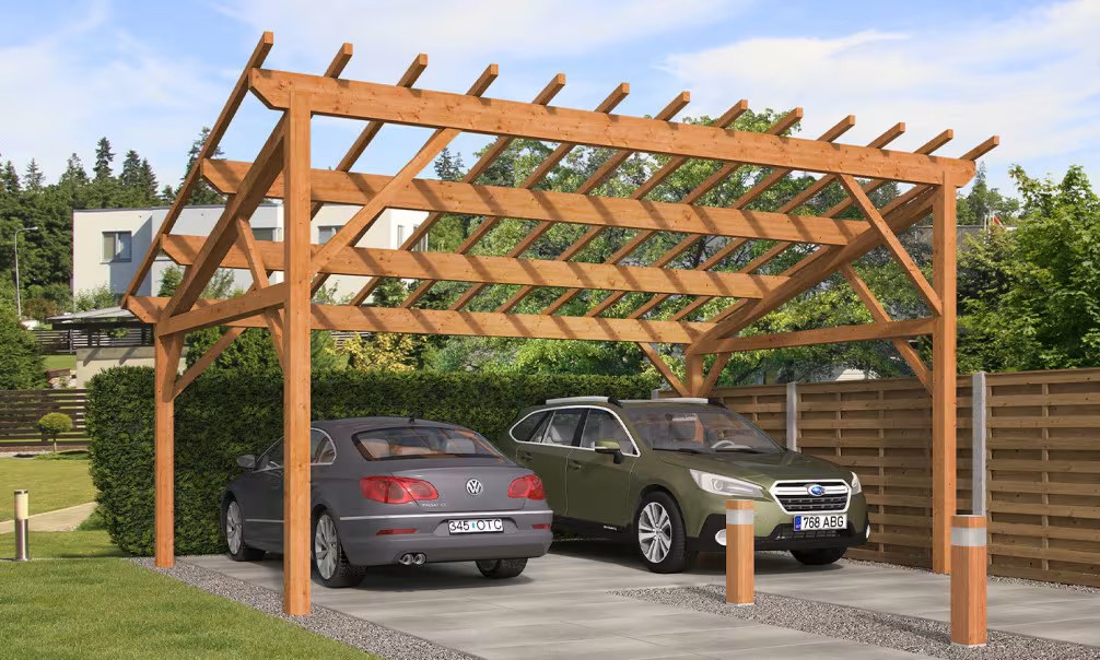 Doppelcarport Le Havre 24 – 29.25 m² nicht überdacht – Bild 3