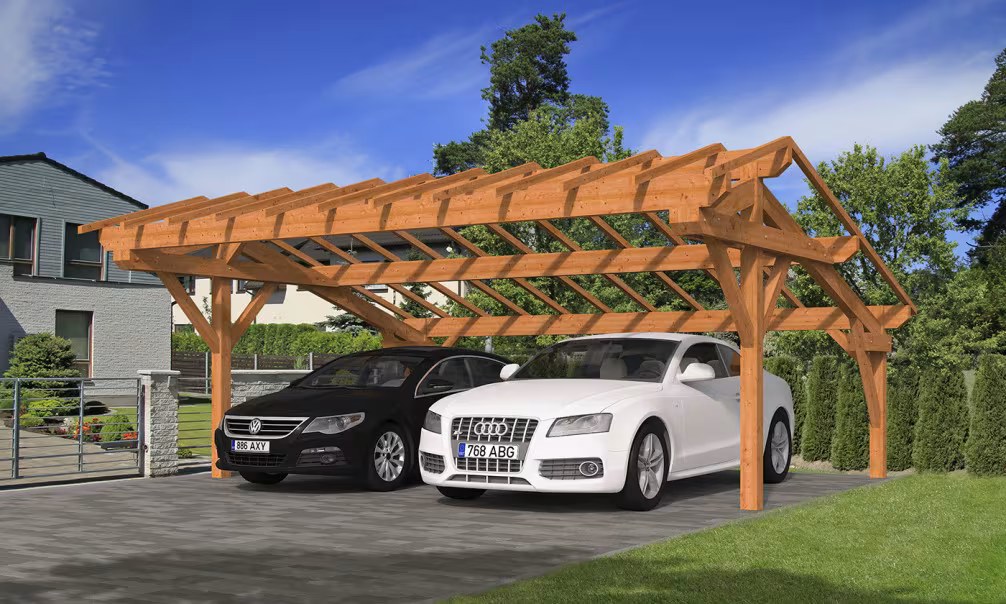 Doppelcarport Cholet 23 asymmetrisch – 36.21 m² nicht überdacht – Bild 5