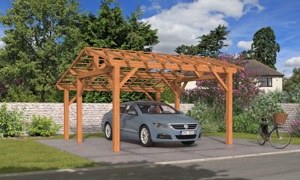 Carport 1 Fahrzeug Vincennes 18A – asymmetrisches Satteldach – 22,5m² nicht überdacht – Bild 5