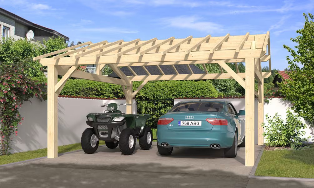 Doppelcarport Thionville 28 – 33 m² nicht überdacht