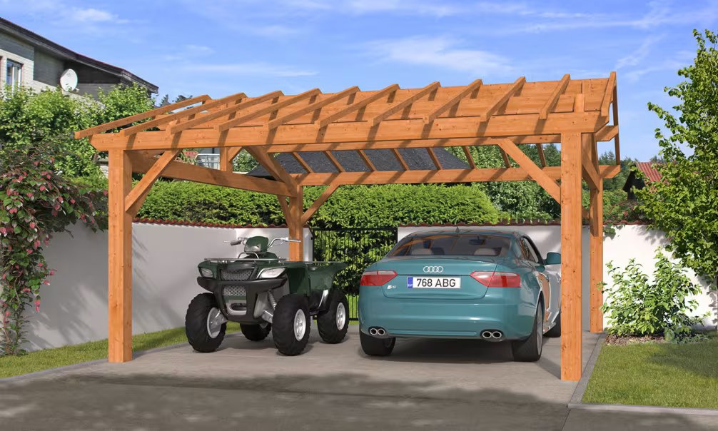 Doppelcarport Thionville 28 – 33 m² nicht überdacht – Bild 6
