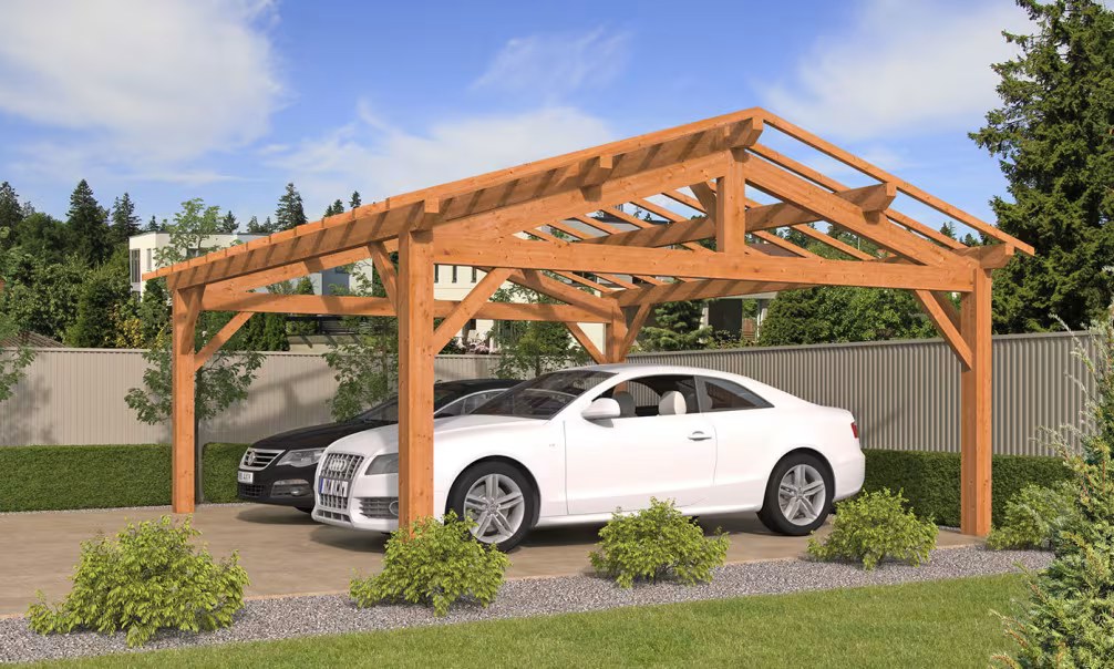 Doppelcarport Thionville 33 – 39 m² nicht überdacht – Bild 6