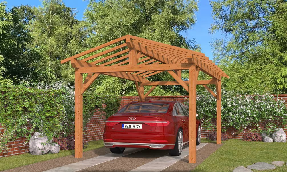 Carport 1 Fahrzeug Thionville 15 – 19,25m² nicht überdacht