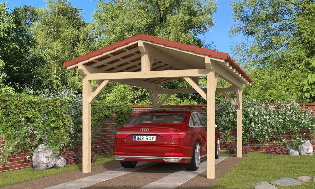 Carport 1 Fahrzeug Thionville 15 – 19,25m² nicht überdacht – Bild 6