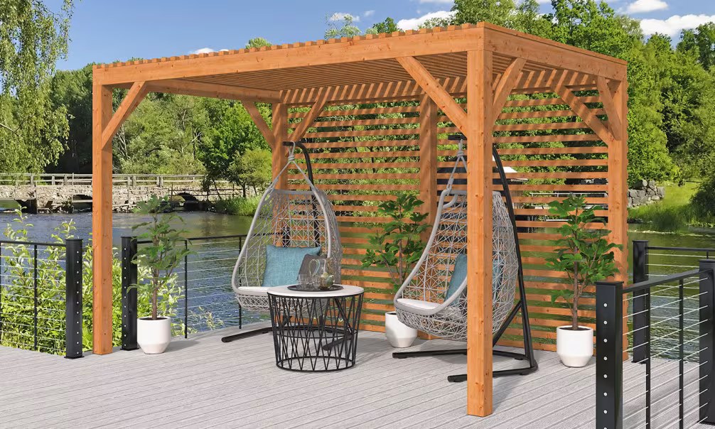 Freistehende Pergola – 9,75 m² – 250 x 390 cm