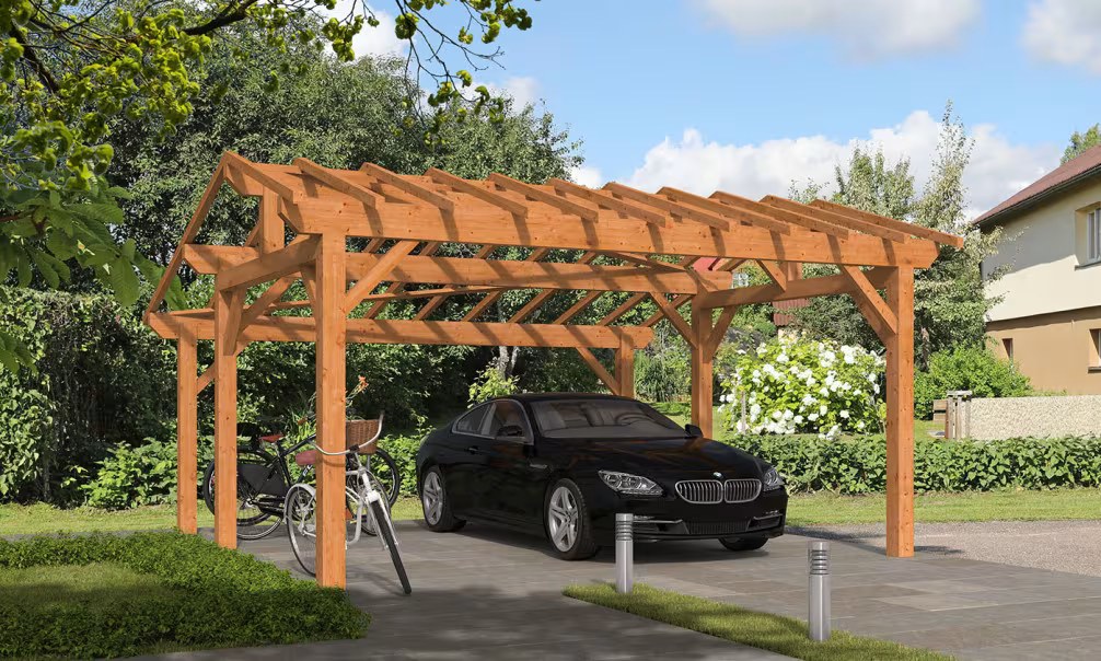 Doppelcarport Volcan 19 – 24.20 m² nicht überdacht