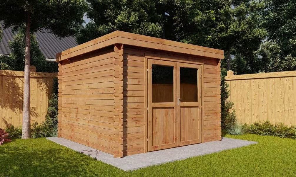 Gartenhaus kesseldruckimprägniert JONZAC 9 Ep 28mm 280×280 cm