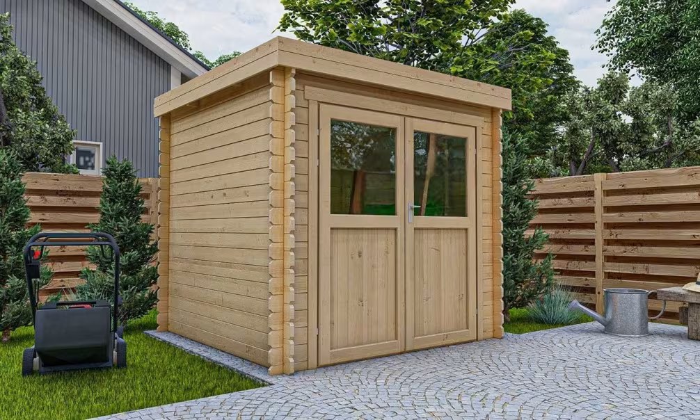Kleines Gartenhaus Rohholz Jonzac 5 Flachdach Ep 28mm