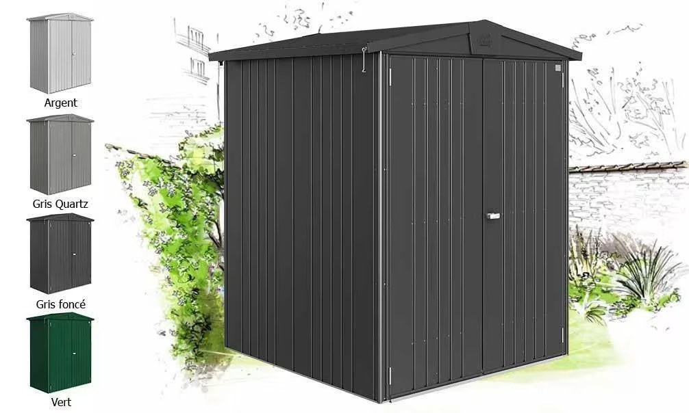 Metall-Gartenhaus Europa T2 172x156cm Außenbereich Biohort – Bild 2
