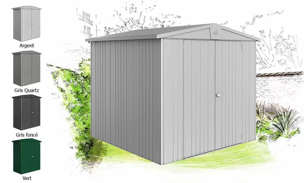 Metall-Gartenhaus Europa T4 244x228cm Außenbereich Biohort – Bild 2