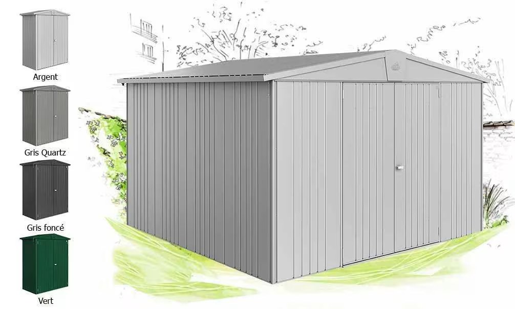 Metall-Gartenhaus Europa T7 316x300cm Außenbereich Biohort – Bild 2