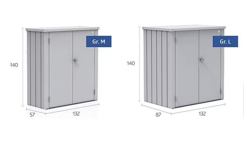 Metall-Aufbewahrungsschrank Roméo M 132x57x140cm Biohort – Bild 2