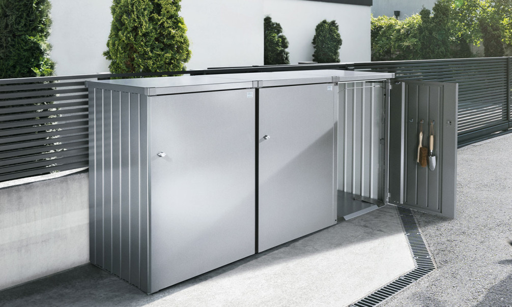 Metall-Mülleimer-Abdeckung Alex 80x88x129cm außen – Biohort