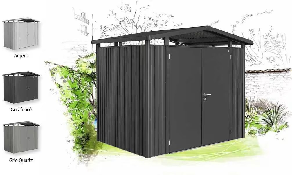 Metall-Gartenhaus Panorama P2 – 273x198x227cm – Biohort – Bild 2