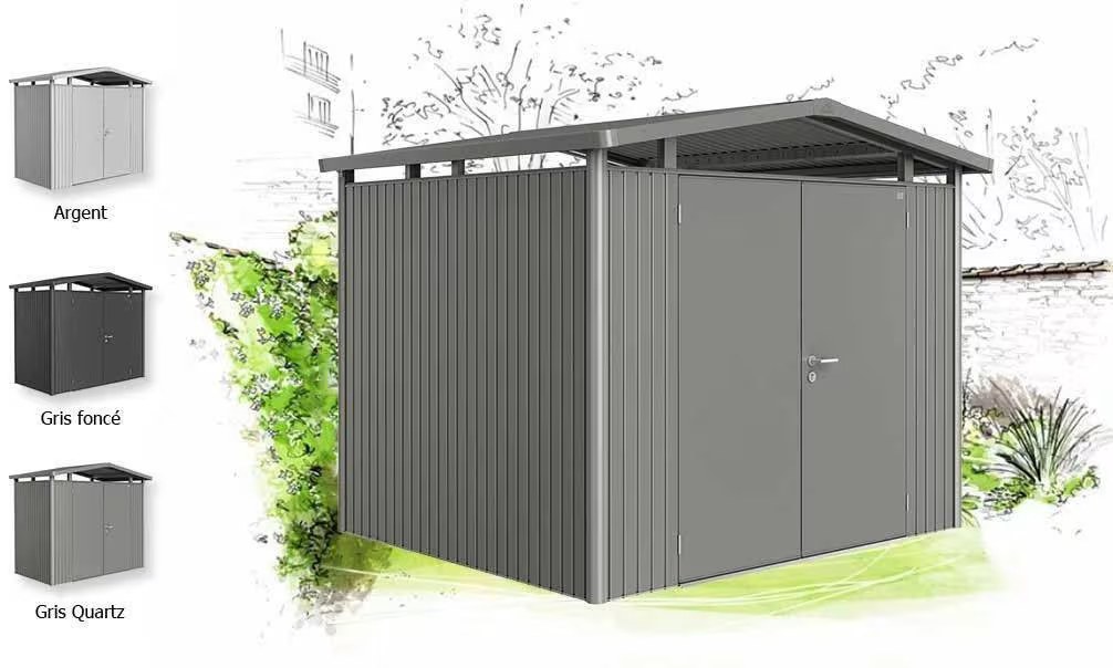 Metall-Gartenhaus Panorama P3 – 273x238x227cm – Biohort