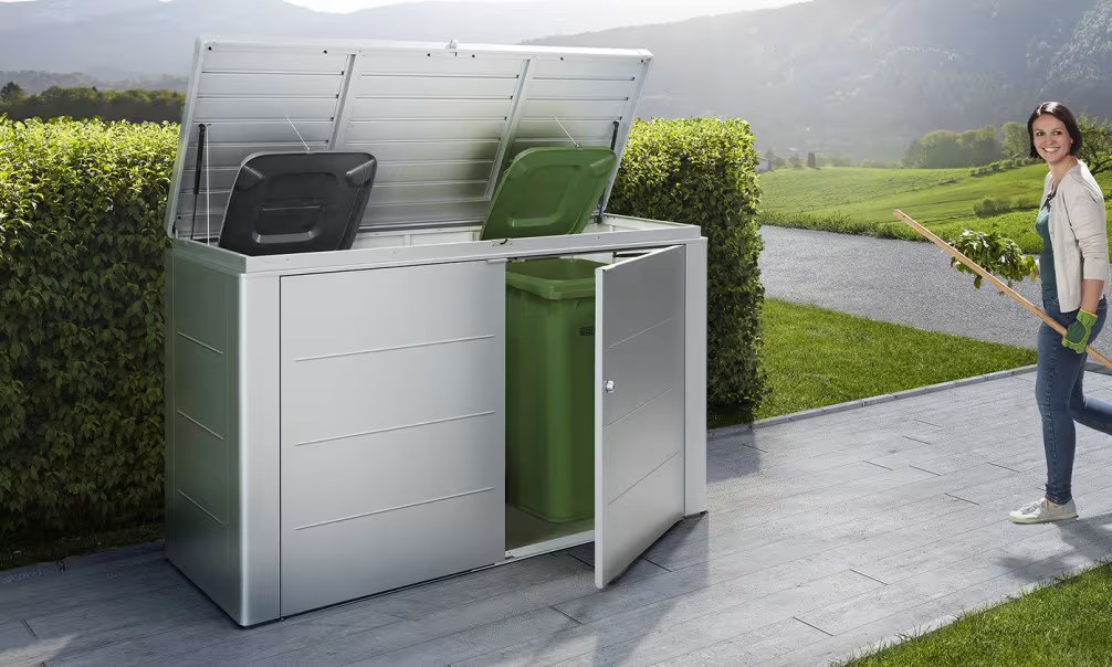 Metall-Aufbewahrungsschrank Highboard 160, Gartenschrank Biohort