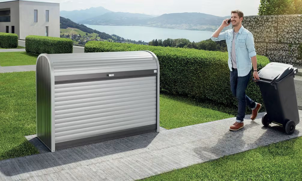 Metall-Gartenbox StoreMax 190 Biohort, Metall-Mülltonnenbox