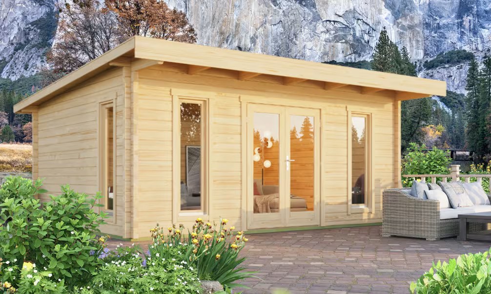 Gartenhaus, Gartenbüro BARBADOS 5 70mm Stärke – 19,3m² Innenraum – Bild 2
