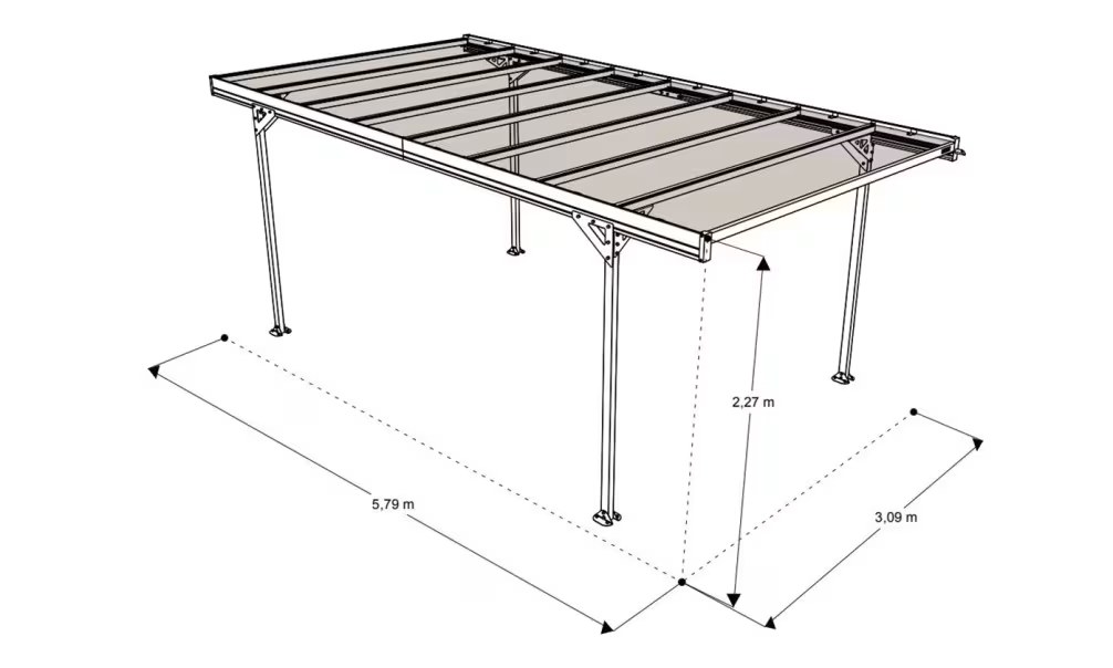 Carport Wohnmobil – Pultdach – Alizé 16 – Bild 2