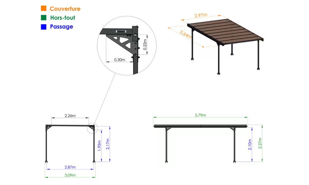 Carport Wohnmobil – Pultdach – Alizé 16 – Bild 3