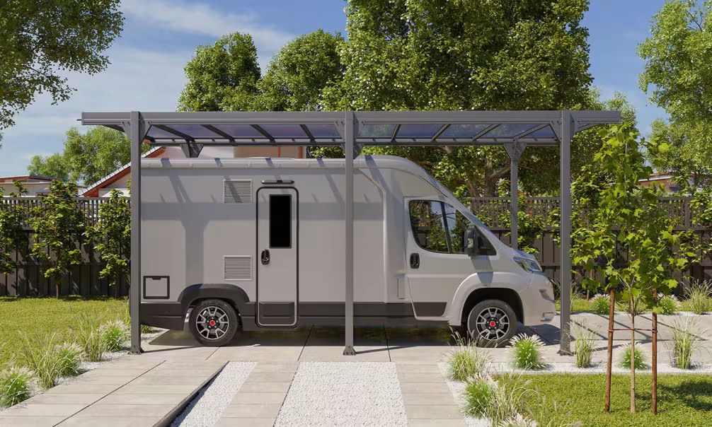 Carport Wohnmobil – Flachdach – Hegoa 20 Aluminium – Bild 2