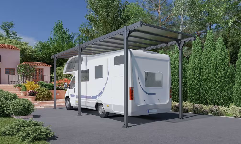 Hegoa 25 Trigano – Carport Wohnmobil Aluminium – Flachdach – Bild 2