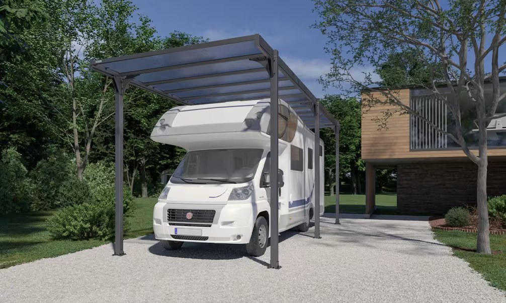 Hegoa 25 Trigano – Carport Wohnmobil Aluminium – Flachdach