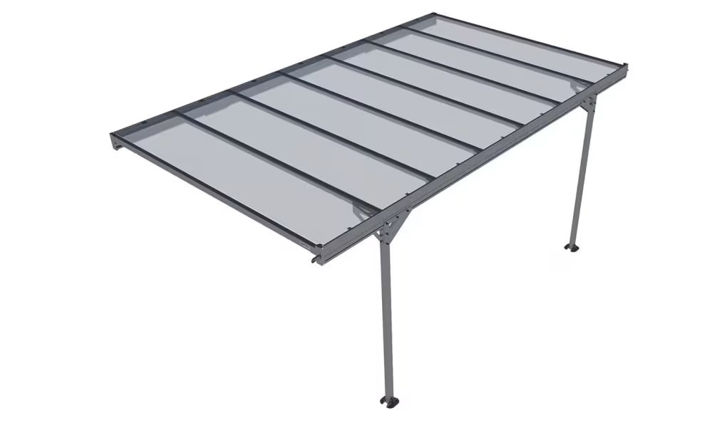 Anlehn-Carport – Flachdach – Mistral Wall – Aluminium – Bild 3