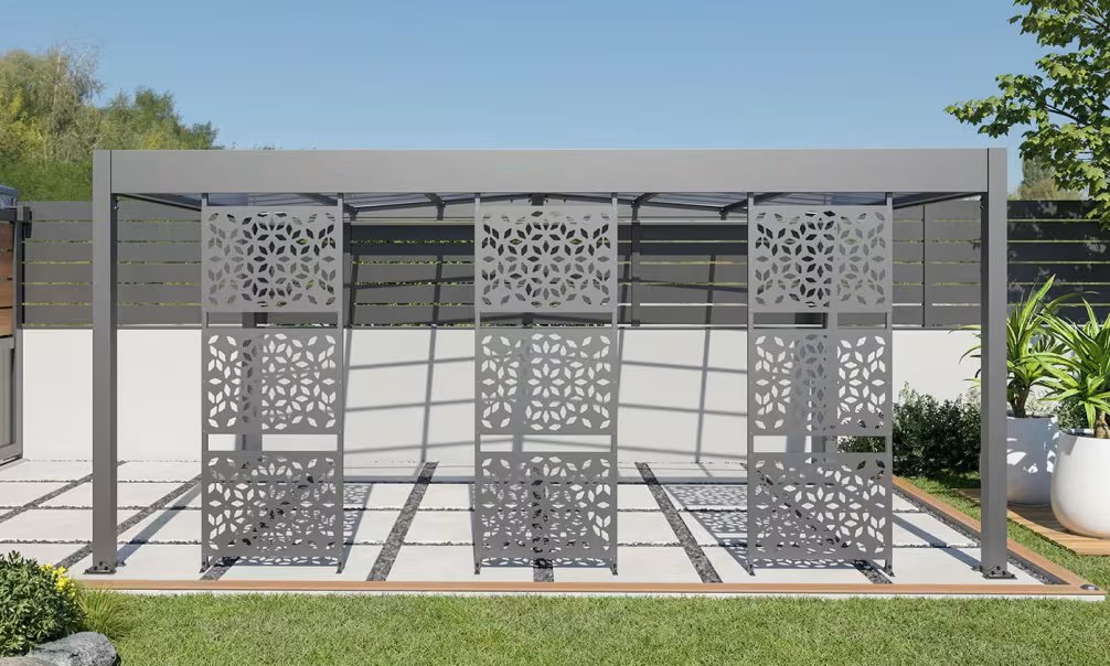 Carport Flachdach – Libeccio 3 Lamellen – Aluminium – Bild 3