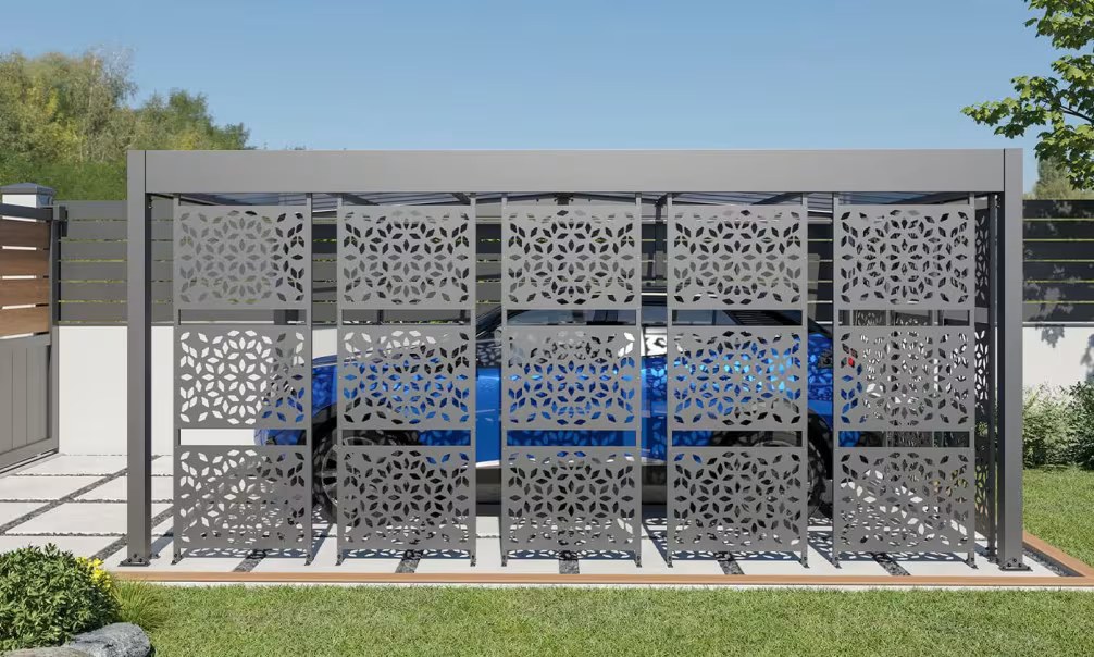 Carport Flachdach – Libeccio 8 Lamellen – Aluminium – Bild 5