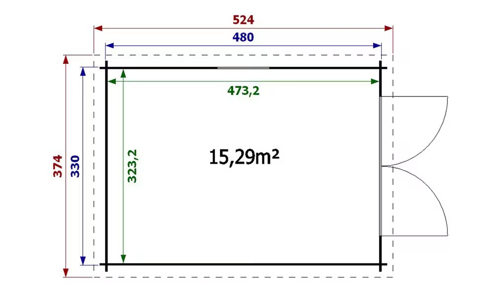 Garage LIMOUSIN 34mm autoclave – 15,3m² Innenraum – Bild 2