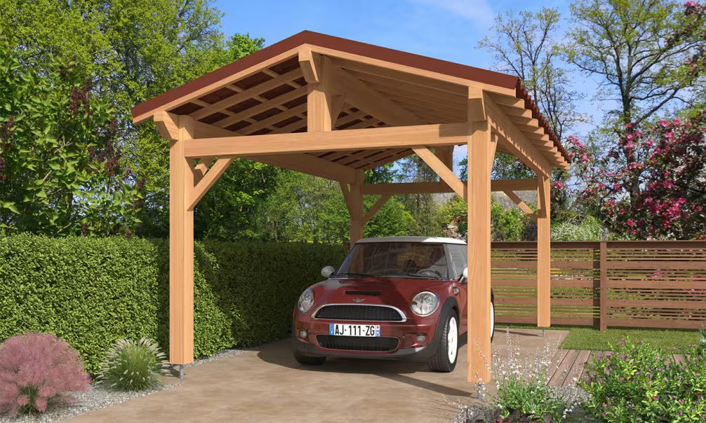 Carport Aneth Satteldach 3.50×5.50m Douglasie