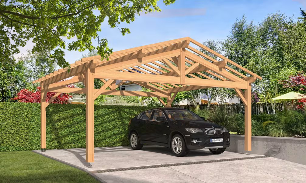 Carport Gardenia Satteldach 6.50×5.50m Douglasie