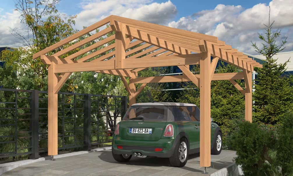 Carport Mimosa Satteldach 4.50×4.50m Douglasie